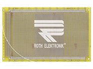 Board: universal; double sided,prototyping; W: 100mm; L: 160mm ROTH ELEKTRONIK GMBH