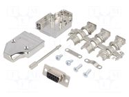 Connector: D-Sub; PIN: 9; plug; female; angled; soldering; for cable ENCITECH