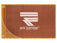 Board: universal; single sided,prototyping; W: 100mm; L: 160mm ROTH ELEKTRONIK GMBH