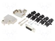 Connector: D-Sub; PIN: 15; plug; female; soldering; for cable; black ENCITECH