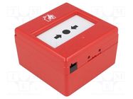 Safety switch: fire warning hand switch; CXM; SPDT; IP24; ABS; red EATON ELECTRIC