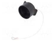 Protection cover; IP67,IP6K9K; internal thread; black HARTING