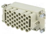 Connector: HDC; contact insert; female; 16A; 500V; Han® EEE; PIN: 40 HARTING