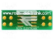Board: universal; multiadapter; W: 8mm; L: 20.5mm; SO8 ROTH ELEKTRONIK GMBH