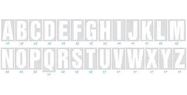 LABELING KIT, PRE-PRINTD, A-Z, 75MM, WHT