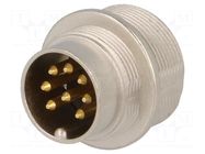 Connector: M16; socket; male; PIN: 8; 5A; 60V; soldering; straight LUMBERG