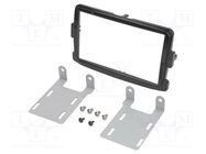 Radio frame; Dacia,Fiat,Nissan,Opel,Renault; 2 DIN; black gloss ACV