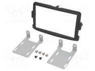 Radio frame; Dacia,Fiat,Nissan,Opel,Renault; 2 DIN; black ACV