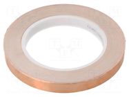 Tape: electrically conductive; W: 12mm; L: 33m; Thk: 0.08mm; copper IPT