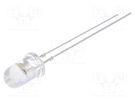 LED; 5mm; white cold; candle light effect,blinking; 5800÷7000mcd OPTOSUPPLY