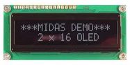 OLED MODULE, COB, 16X2, PARALLEL, 5V