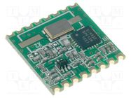 Module: RF; FM transceiver; FSK; 868MHz; SPI; -121dBm; 1.8÷3.6VDC HOPE MICROELECTRONICS