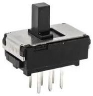 SLIDE SWITCH, DPDT, 0.1A, 12VDC, THT