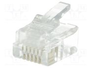 Plug; RJ12; PIN: 6; unshielded; gold-plated; Layout: 6p6c; 26AWG LUMBERG