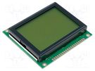 Display: LCD; graphical; 128x64; STN Positive; yellow-green; LED RAYSTAR OPTRONICS