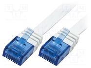 Patch cord; U/UTP; 5e; stranded; CCA; PVC; white; 0.25m; 30AWG LOGILINK