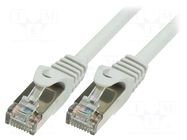 Patch cord; RJ45 plug,both sides; F/UTP; 5e; stranded; CCA; 0.25m LOGILINK