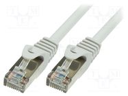 Patch cord; SF/UTP; 5e; stranded; CCA; PVC; grey; 10m; 26AWG LOGILINK