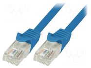 Patch cord; RJ45 plug,both sides; U/UTP; 6; stranded; CCA; 0.25m LOGILINK