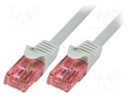 Patch cord; U/UTP; 6; stranded; Cu; LSZH; grey; 30m; 26AWG LOGILINK