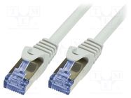 Patch cord; S/FTP; 6a; stranded; Cu; LSZH; grey; 50m; 26AWG LOGILINK
