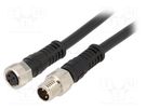 Cable: for sensors/automation; M8-M8; male; female; PIN: 3; plug MOLEX
