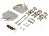Connector: D-Sub; PIN: 15; plug; female; straight; soldering; black ENCITECH