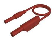 TEST LEAD, 4MM PLUG TO SKT, RED, 250MM
