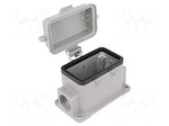 Enclosure for connectors: HDC; size 10B; Han® B; IP65; with cover HARTING