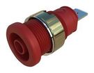 CONNECTOR, 4MM SOCKET, RED, 32A, QC