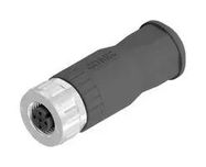 SENSOR CONN, M12, RCPT, 4POS, SCREW