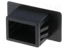 Stopper; polyamide; black; UL94V-2; Panel thick: 1.4÷3.5mm; C: 12mm ESSENTRA