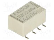 Relay: electromagnetic; DPDT; Ucoil: 4.5VDC; 2A; 0.5A/125VAC; IM TE Connectivity