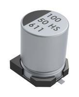 ELEC CAP, 100UF, 50V, RADIAL CAN-SMD