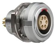 CIRCULAR CONN, RCPT, 6POS, SOLDER