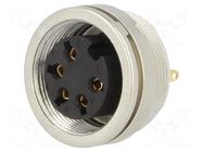 Connector: M16; socket; female; PIN: 5; 5A; 250V; soldering; IP40 LUMBERG