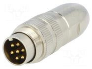 Connector: M16; plug; male; PIN: 7; 5A; 250V; soldering; for cable LUMBERG