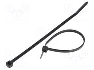 Cable tie; L: 80mm; W: 2.4mm; polyamide; 78N; black; Ømax: 15mm BM GROUP