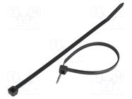 Cable tie; L: 160mm; W: 4.8mm; black; polyamide; 220N; Ømax: 38mm BM GROUP