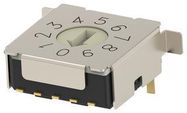 ROTARY CODED SW, 10POS, 0.02A/20V, SMD