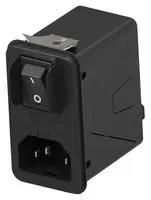 FILTERED IEC MODULE, C14, 10A, QC