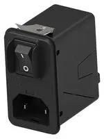 FILTERED IEC MODULE, C14, 10A, QC