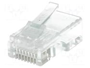 Connector: RJ45; plug; PIN: 8; unshielded; gold-plated; 8p8c; 26AWG LUMBERG