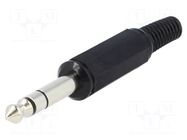 Connector: Jack 6,3mm; plug; male; stereo,with strain relief LUMBERG