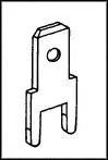 TERMINAL, MALE DISCONNECT, 0.187IN, THOUGH HOLE