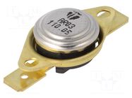 Sensor: thermostat; SPST-NC; 110°C; 16A; 250VAC; connectors 6,3mm TOMIC