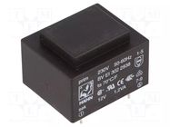 Transformer: encapsulated; 1.2VA; 230VAC; 12V; 100mA; PCB; BVEI HAHN