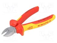 Pliers; side,cutting,insulated; 160mm; Cut: with small chamfer KNIPEX