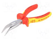 Pliers; insulated,curved,half-rounded nose; steel; 160mm; 1kVAC KNIPEX
