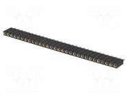 Connector: pin strips; socket; female; PIN: 30; straight; THT; 1x30 CONNFLY